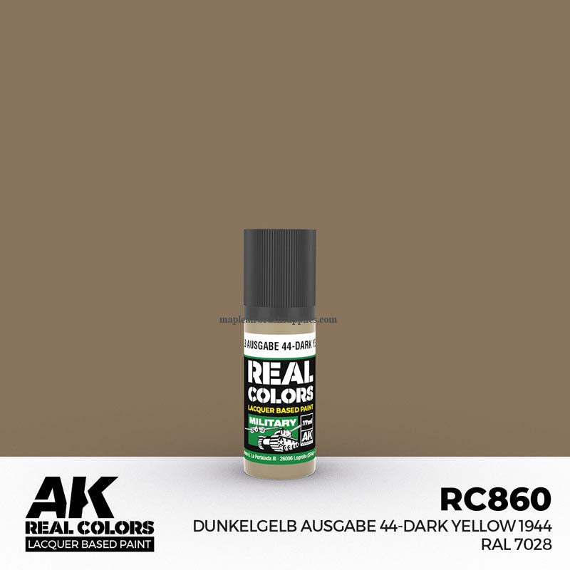 AK Interactive Real Colors Dunkelgelb Ausgabe 44-Dark Yellow 1944 RAL 7028 17 ml