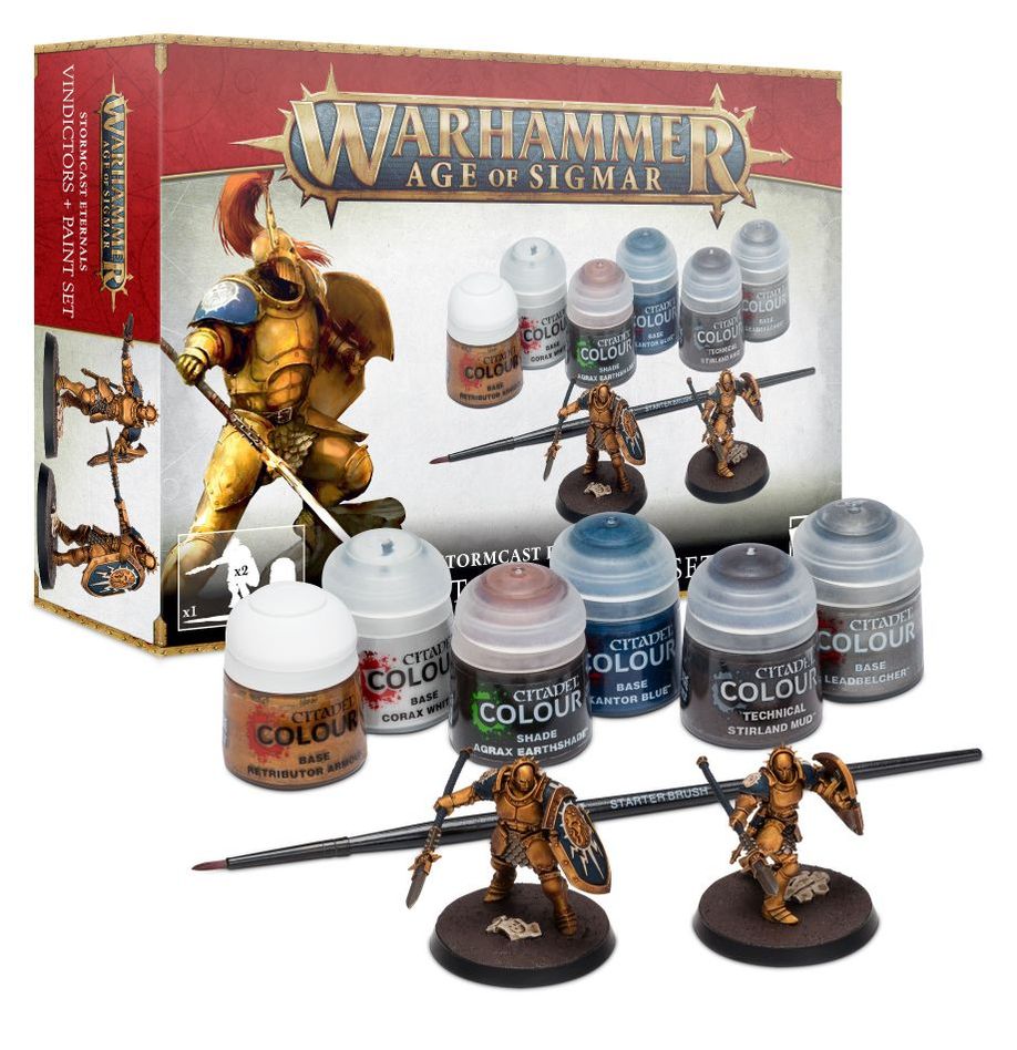 Warhammer Age of Sigmar Stormcast Vindictors and Paint Set