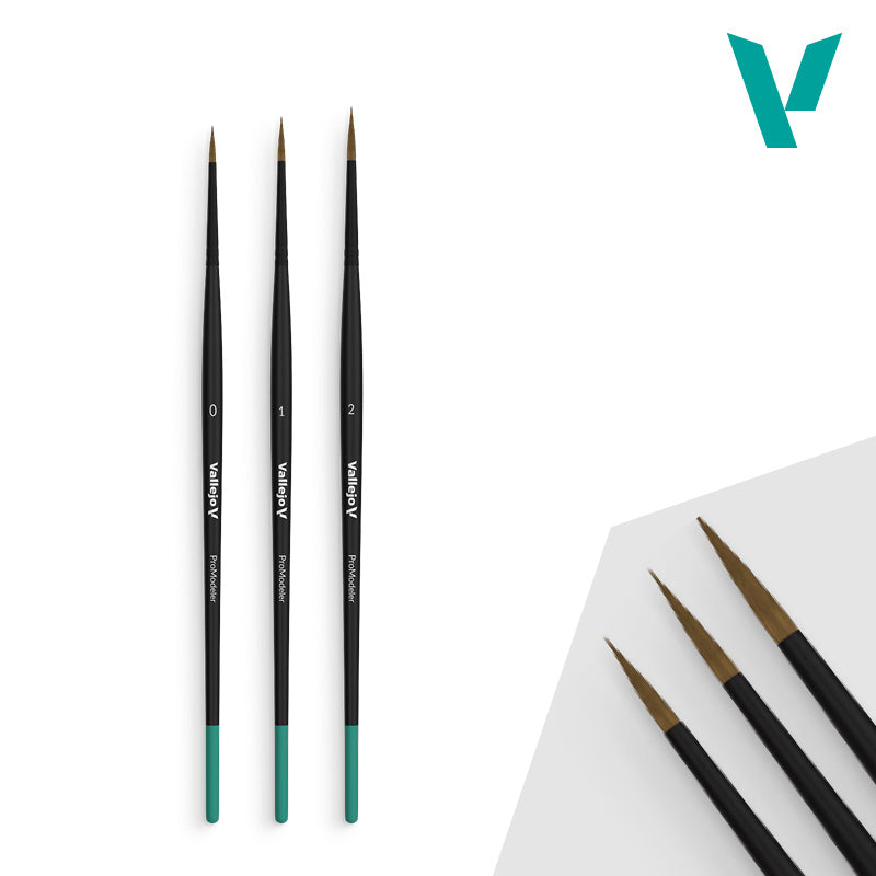 VALLEJO Pro Paint Brush Pro Design Set 0 1 & 2