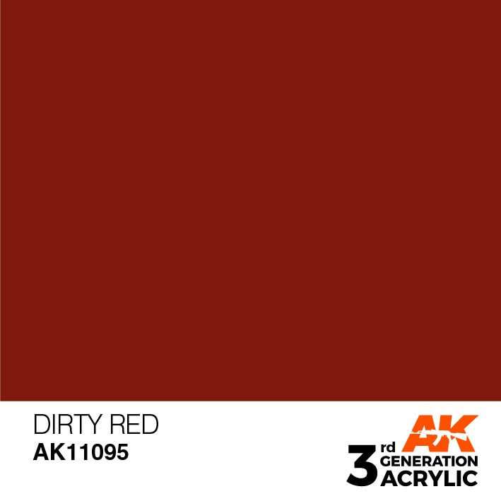 AK Interactive 3rd Generation Paint Dirty Red — Maple Airbrush